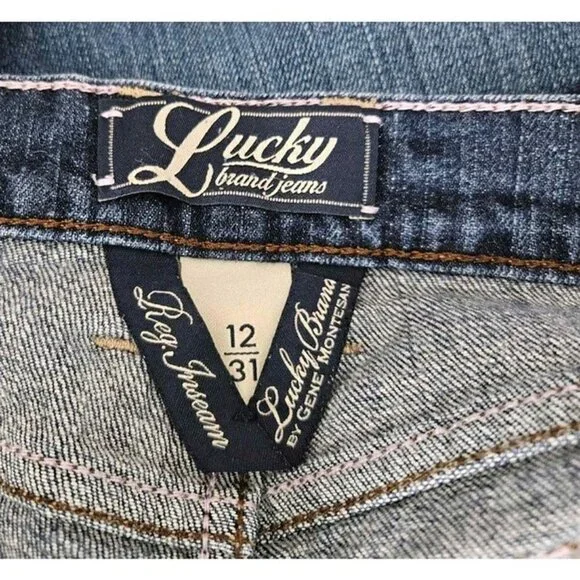 Lucky Jeans Brama by Gene Montesan Dark Faded Wash Stretch Bootcut Jeans 12 - Picture 4 of 5